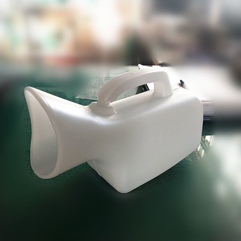 医院用女士白色接尿壶带刻度1000毫升小便器老人夜壶车载便携尿壶