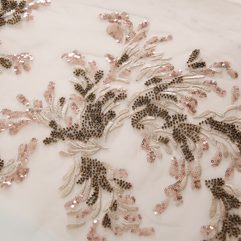 服饰珠绣面料图片