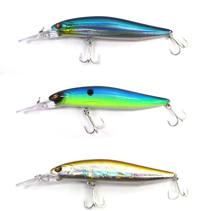 厂家直销 12色 血槽钩慢浮米诺 暗鲨深潜水米诺 9.8cm/14g