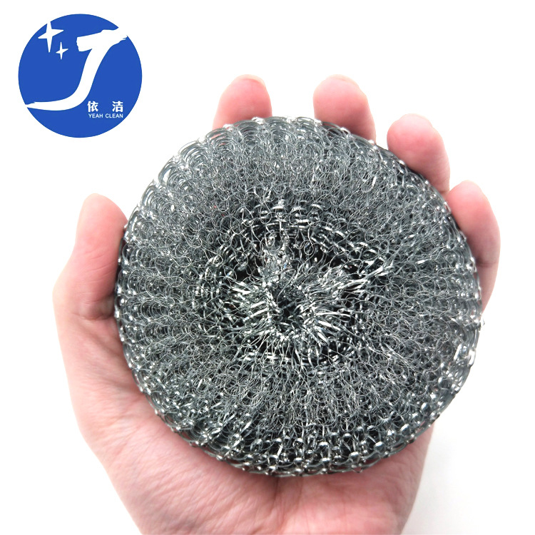 Production and Wholesale 35G Galvanized Iron Wire Woven Stainless Steel Tennis Cleaning Brush Kitchen Supplies Decontamination Daily Stall