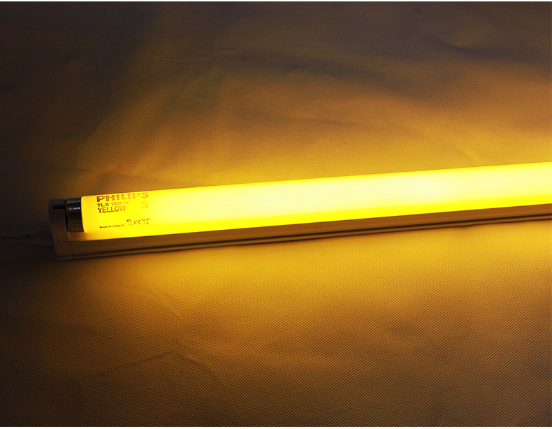 飞利浦黄色安全灯管无紫外线黄光灯tl-d 18w/16 36w/16防紫外线灯