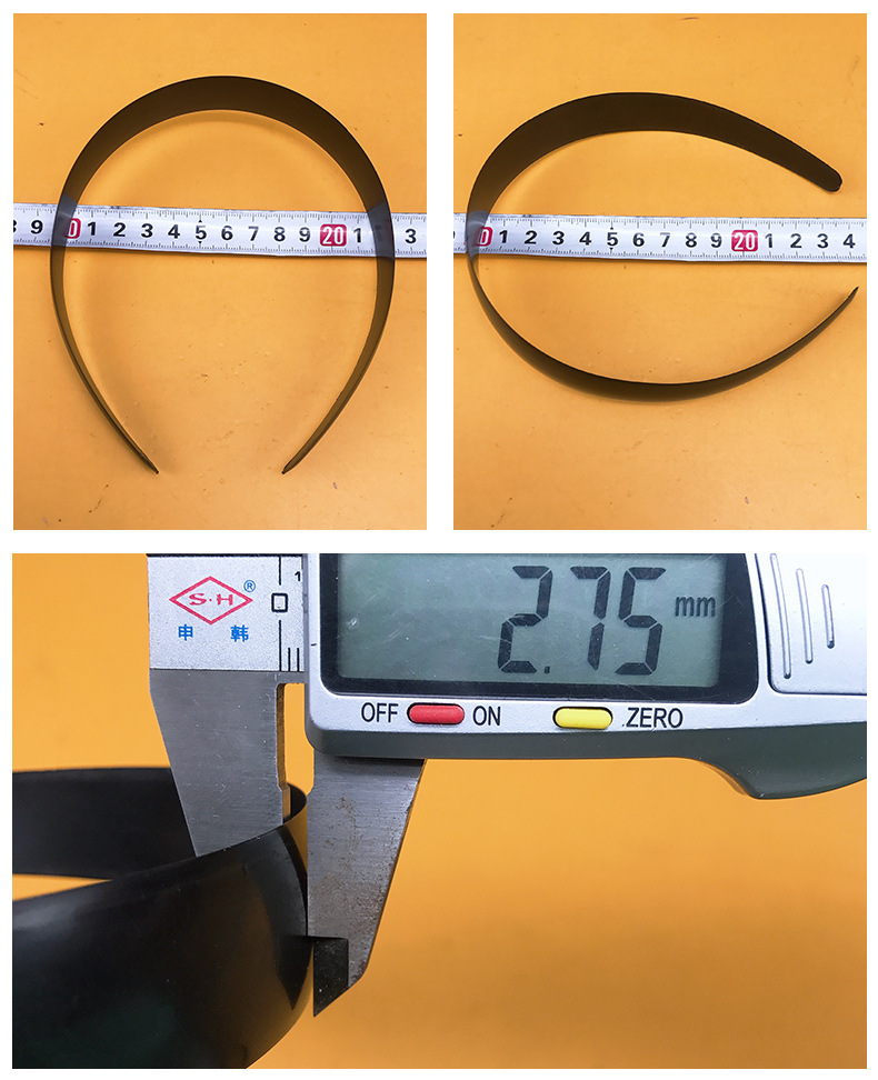 5cm弓背发箍 25mm塑料头箍 环保圣诞头扣头圈 厂家直销