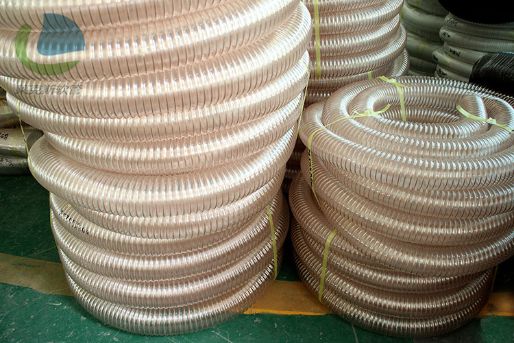 厂家直销雕刻机吸尘管 扫地车吸尘管 pu钢丝软管 木工吸尘通风管