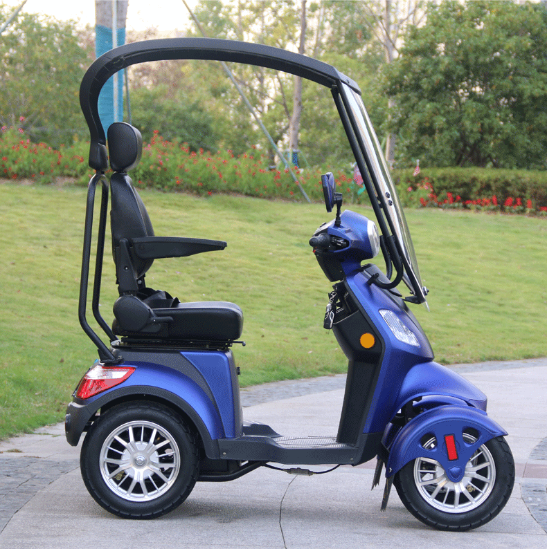 老年人代步车四轮电动残疾人电动轮椅车城市休闲老年豪华电车oem