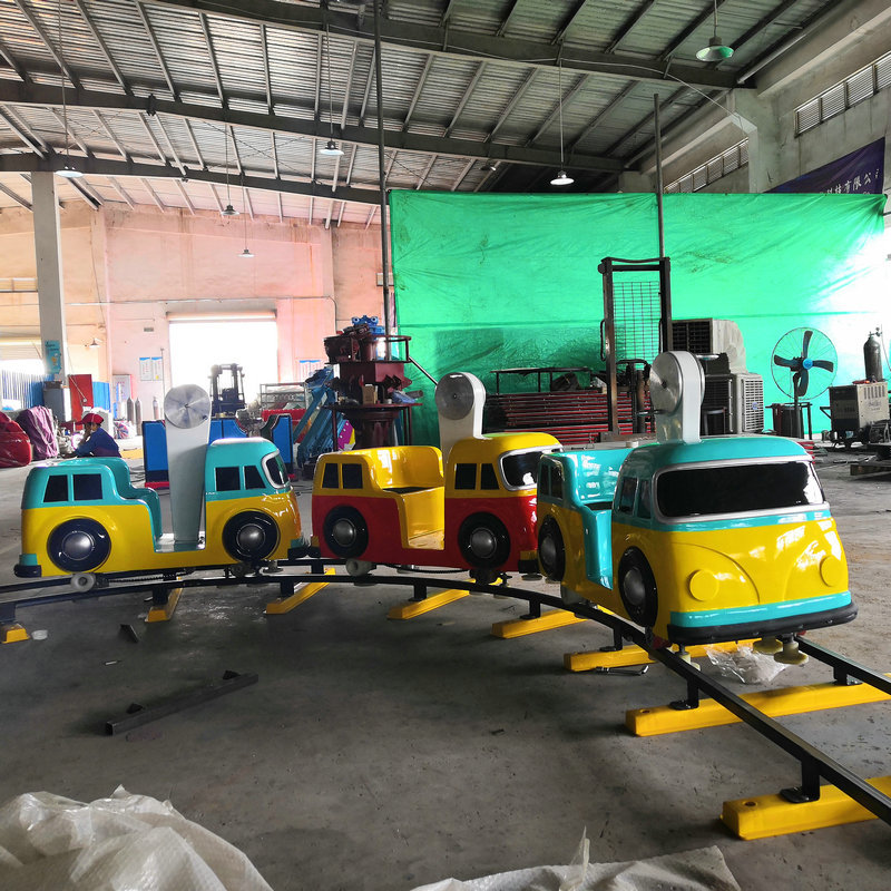 淘气堡主题公园轨道手摇车室内户外双人亲子座小火车游乐设备