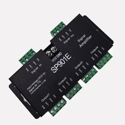 sp901幻彩分控器 ws2811灯条led 放大控制器 幻彩spi信号放大器