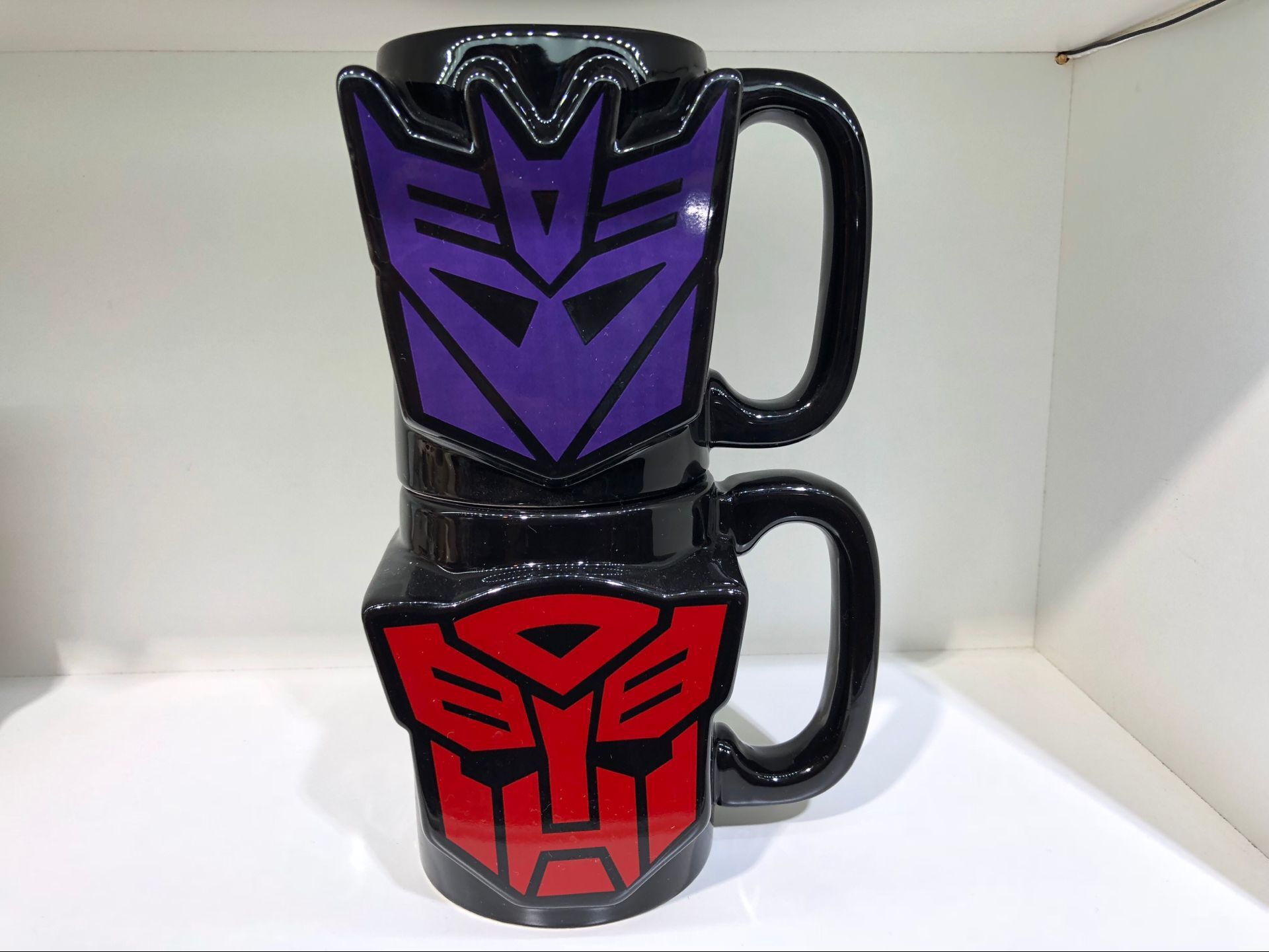 创意变形金刚陶瓷咖啡杯 擎天柱大黄蜂标志马克杯 3d立体陶瓷水杯