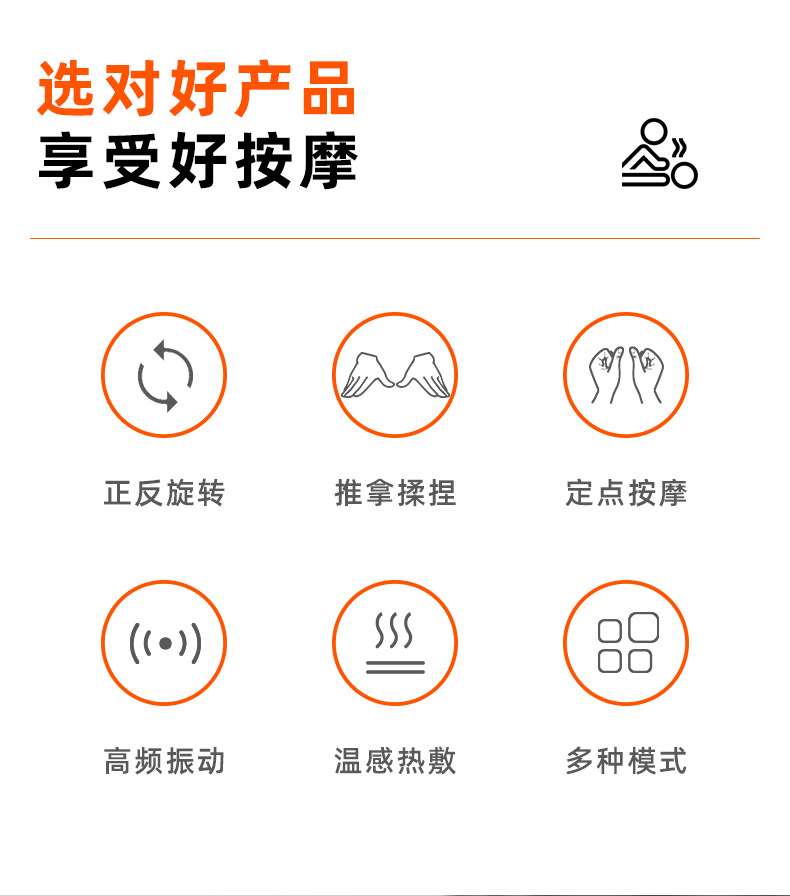 盟迪奥按摩垫推拿大师正反旋转仿真人手法推拿揉捏坐垫高频振动