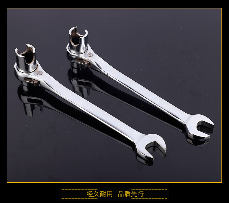 厂家批发45钢开口加长u型豁口棘轮扳手加长豁口棘轮扳手建筑用