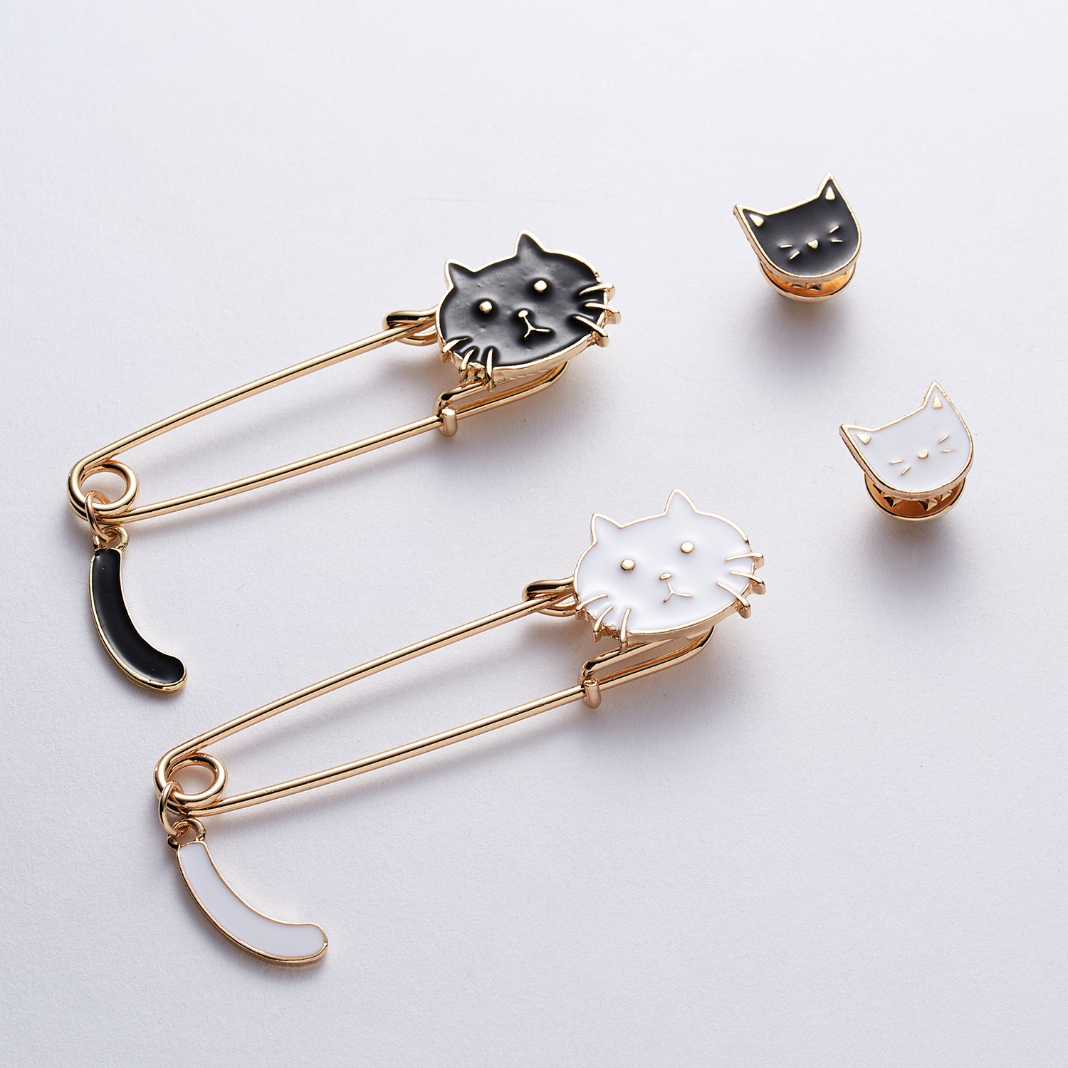 新款欧美新款时尚简约合金猫咪别针创意百搭小猫胸饰厂家直销批发