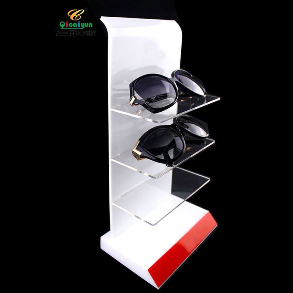 亚克力眼镜陈列道具三层眼镜展示架可拆装3d眼镜展架订制厂家