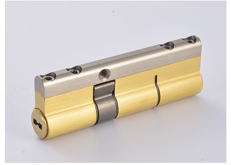 c级四边柱锁 防盗锁芯 纯铜防盗门锁芯 防撬防锡纸通用型锁具配件