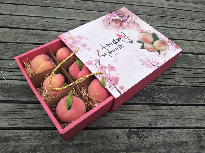 水蜜桃包装盒蜜桃盒9个装礼盒包装箱送人桃子包装盒高档桃盒现货