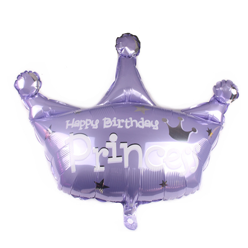 New Baby Crown Prince Princess Crown Aluminum Balloon Children's Birthday Party Aluminum Foil Helium Balloon Wholesale