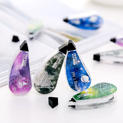 b爱好文具 韩版卡通清晰星空修正带 改正带涂改带一套4个装0.03