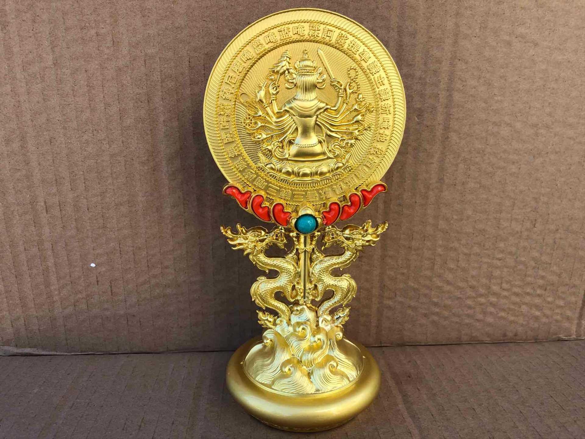 准提镜 纯铜合金密宗法器 唐密供佛用品准提佛母宝镜密宗摆件宗教