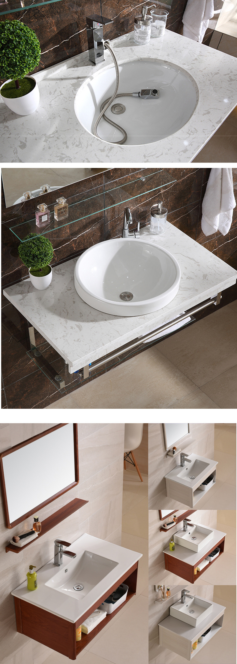 大理石人造石厨柜台面卫生间台面浴室柜洗手洗脸盆洗漱台