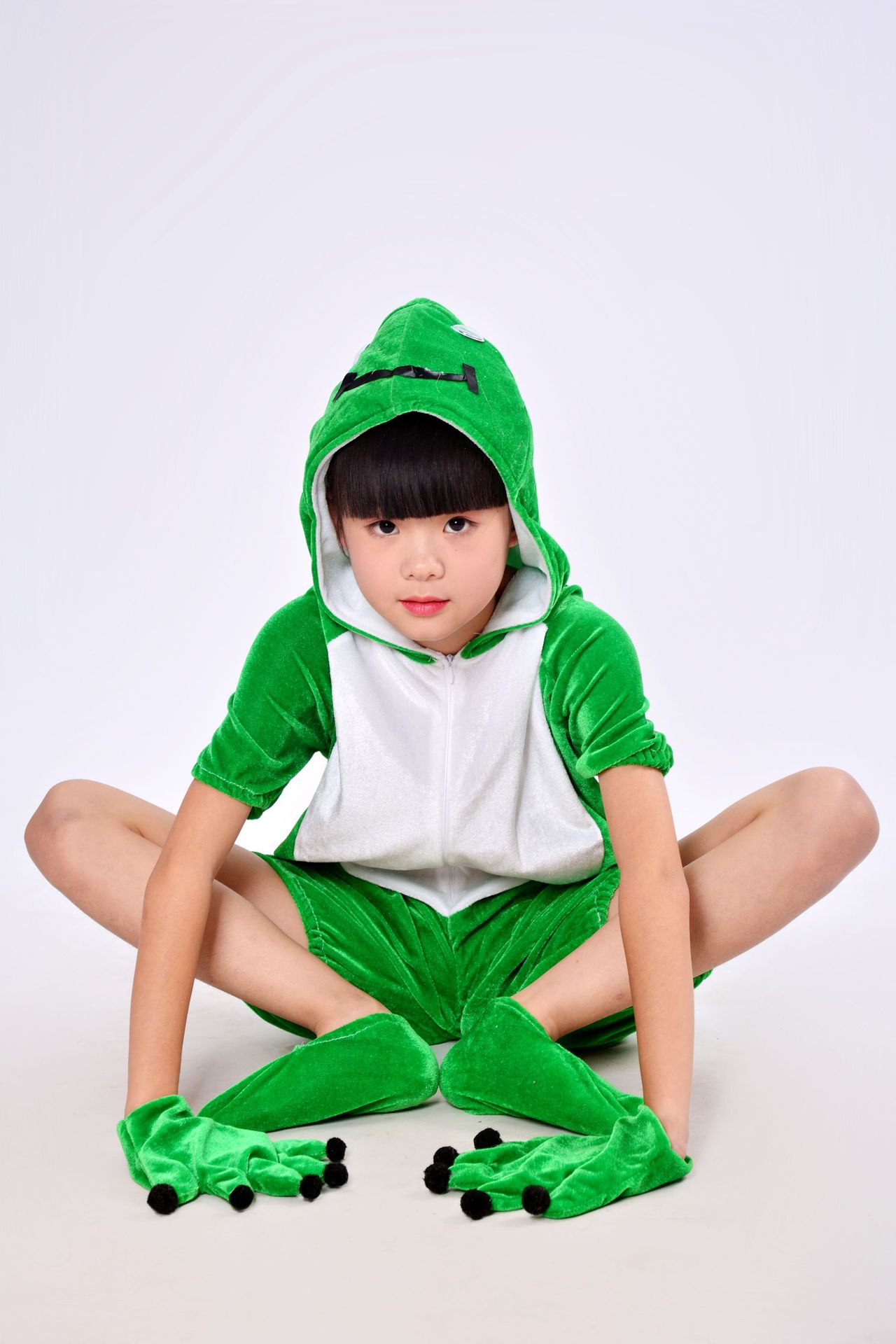 儿童青蛙表演服 成人小青蛙演出服装 幼儿话剧小蝌蚪找妈妈舞蹈服