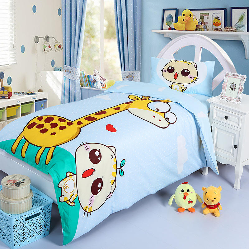 幼儿园被子三件套 纯棉卡通儿童床上用品多件套  儿童床品套件
