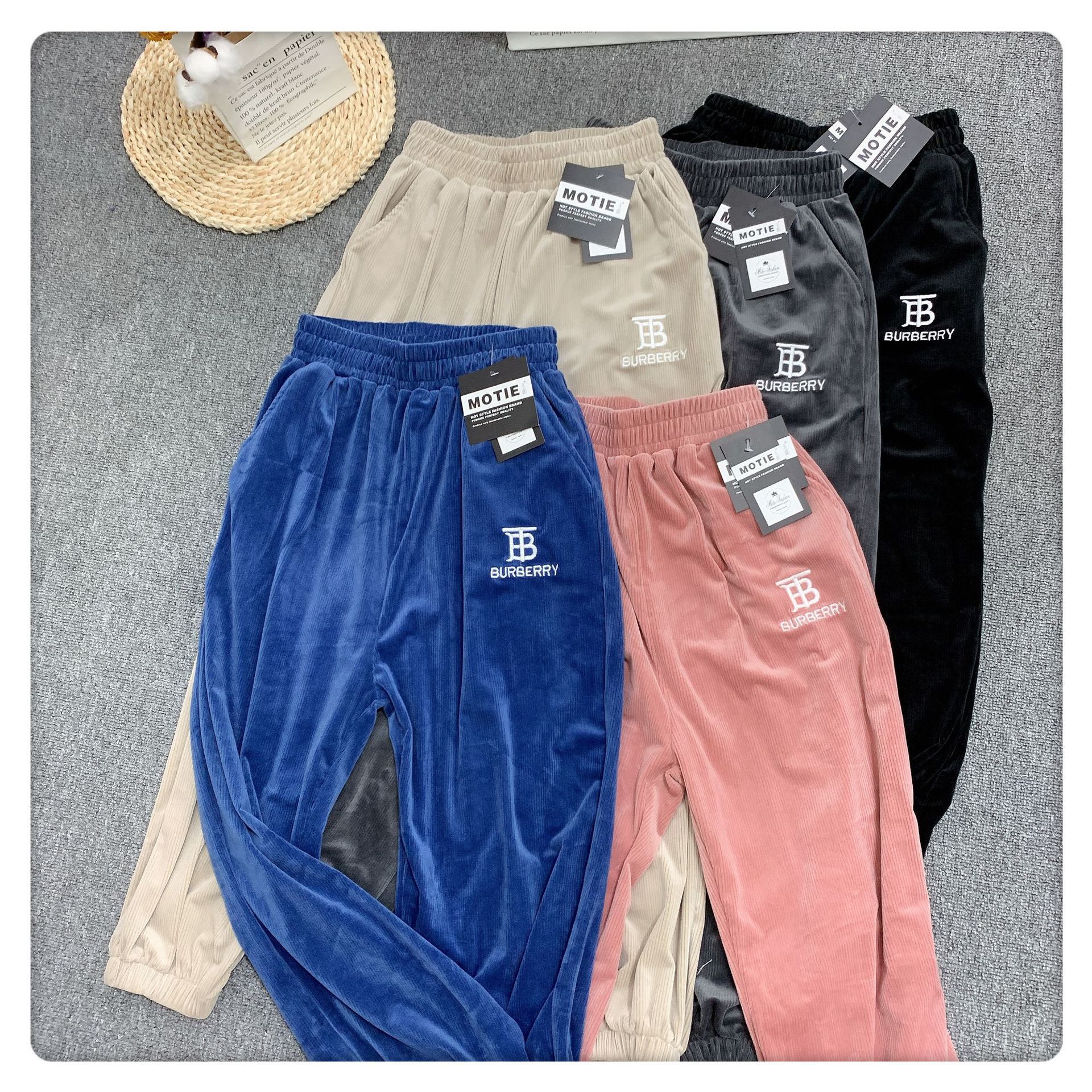 仙女哈伦裤天鹅绒2019秋季新款卡卡裤暖暖裤百搭休闲裤宽松居家