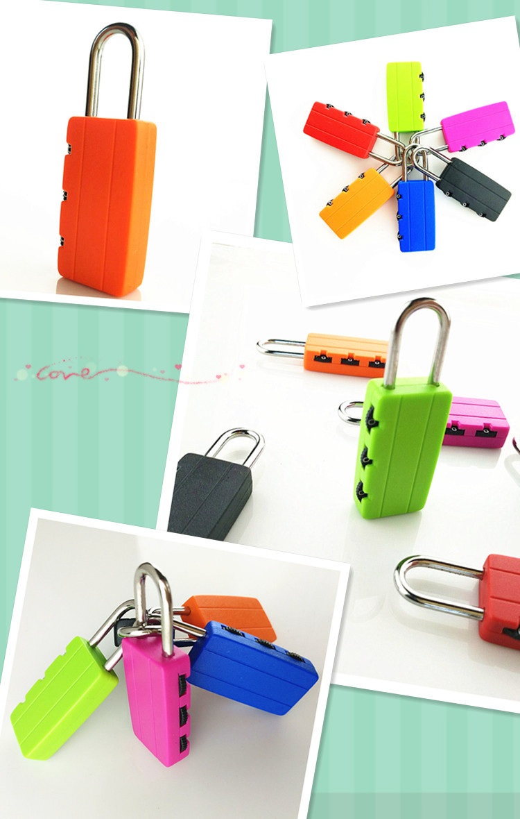210拉杆箱密码锁挂锁日记本学生书包文件夹拉链头小锁头迷你塑料