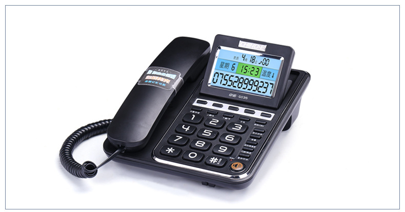 批发中诺电话机 时尚商务办公家用座机 报时报温度 固定电话 g035
