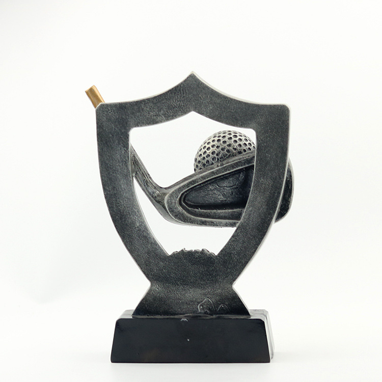 树脂斜面五角柱奖杯奖牌六角柱斜面五角星大拇指高尔夫奖杯定制