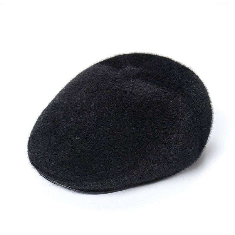 Dad Advance Hats Cold Protection Fleece Thickened Beret Winter Men's Middle-Aged and Elderly Mink-like Warm Earflaps Cap