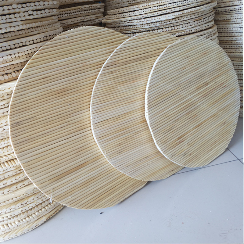 厂家直供高粱杆盖帘圆形酒店厨房用盖垫双层不沾面包饺用具