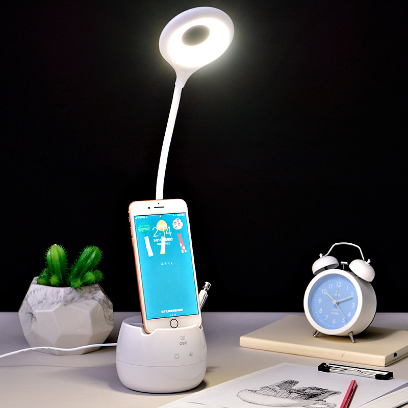 得力4326台灯led护眼台灯儿童学生创意台灯无线充电学习办公台灯