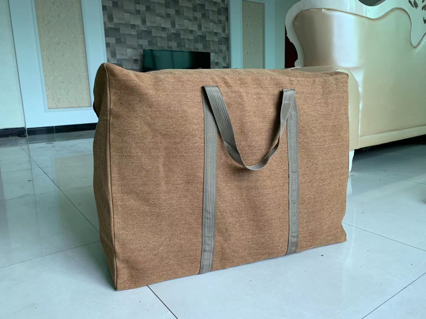 搬家袋特大加厚帆布棉被收纳袋手提编织袋大容量行李袋现货批发