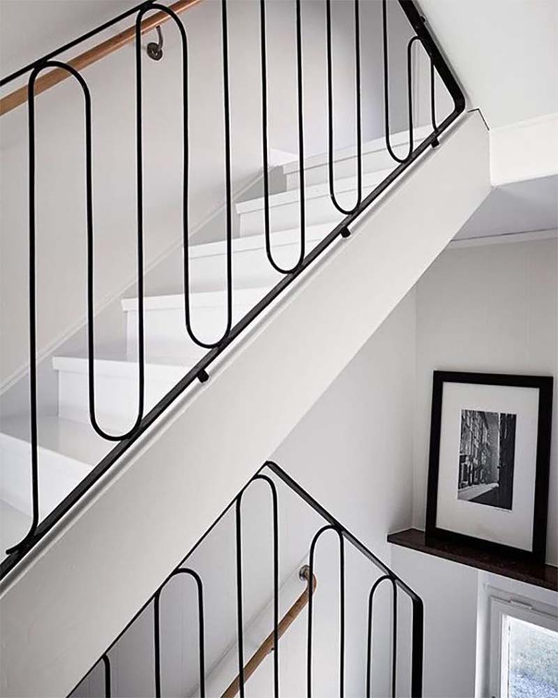 100%工厂直销订做铁艺楼梯扶手家装简约性冷淡风铁艺室内防锈护栏