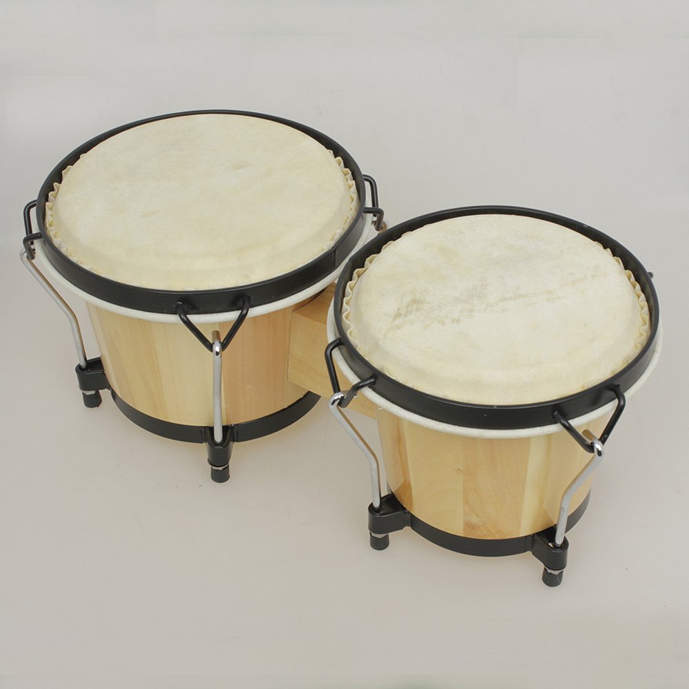 新款木色邦戈鼓 连体鼓 邦戈鼓 儿童打击乐器 奥尔夫乐器