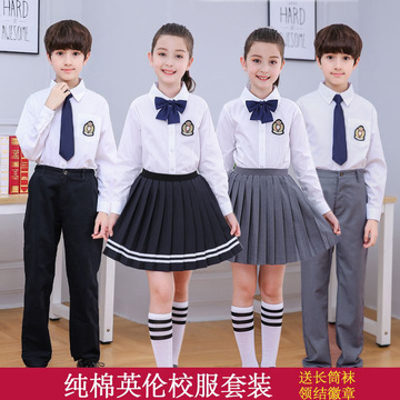 中小学生大合唱表演服装儿童合唱团诗朗诵演出服幼儿园校服英伦风