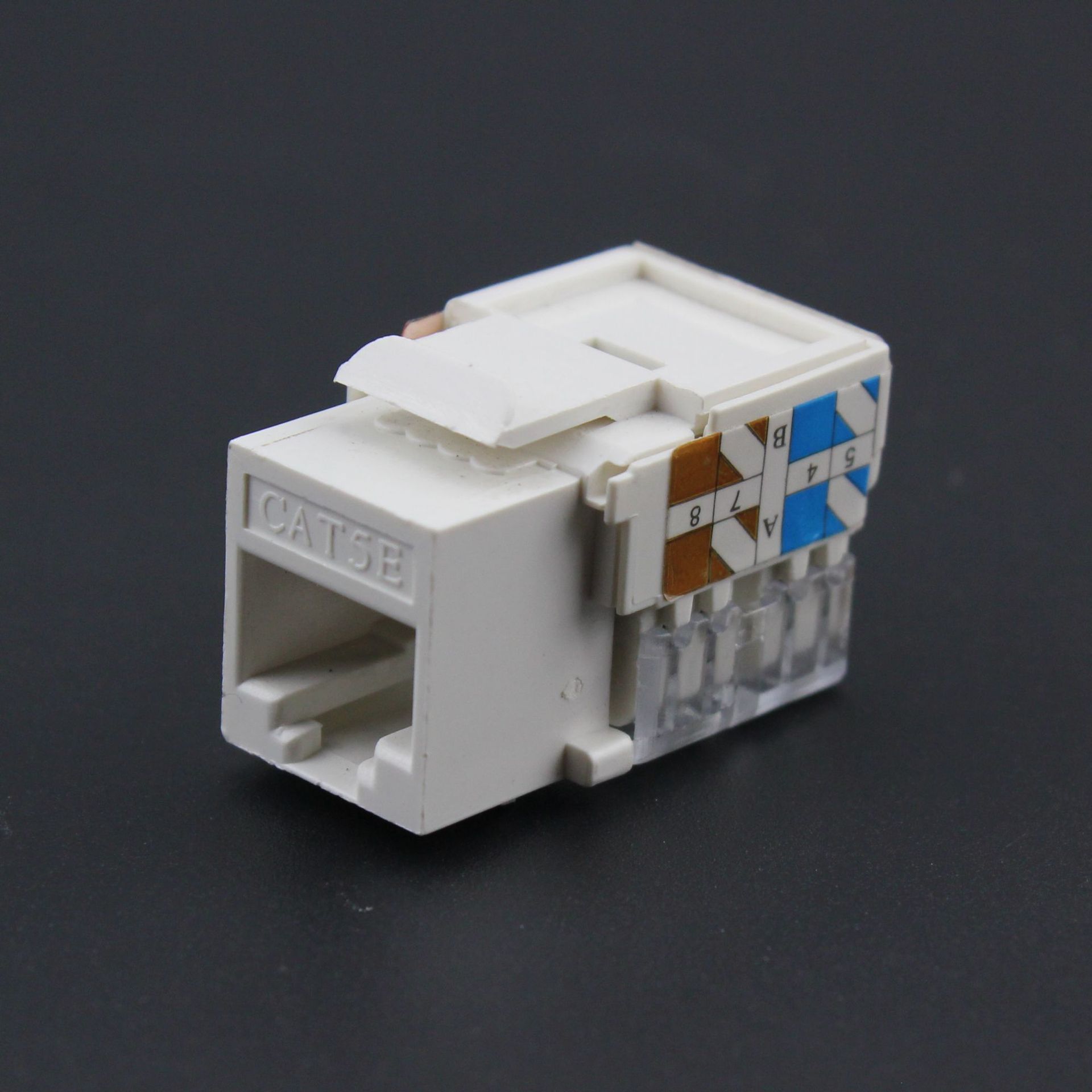 cat5e超五类amp安普网络网线电脑信息模块 rj45 网络模块