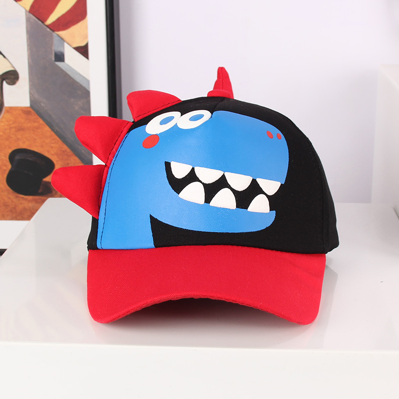 儿童棒球帽子春季新潮流可爱卡通恐龙中小童小学生夏季户外遮阳帽