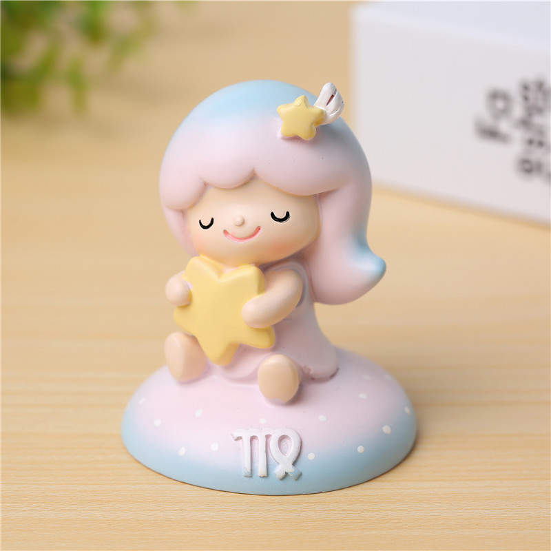 Diversified Figures Animal Ornaments Twelve Constellation Resin Decorations Creative Car Baking Small Samples in Stock