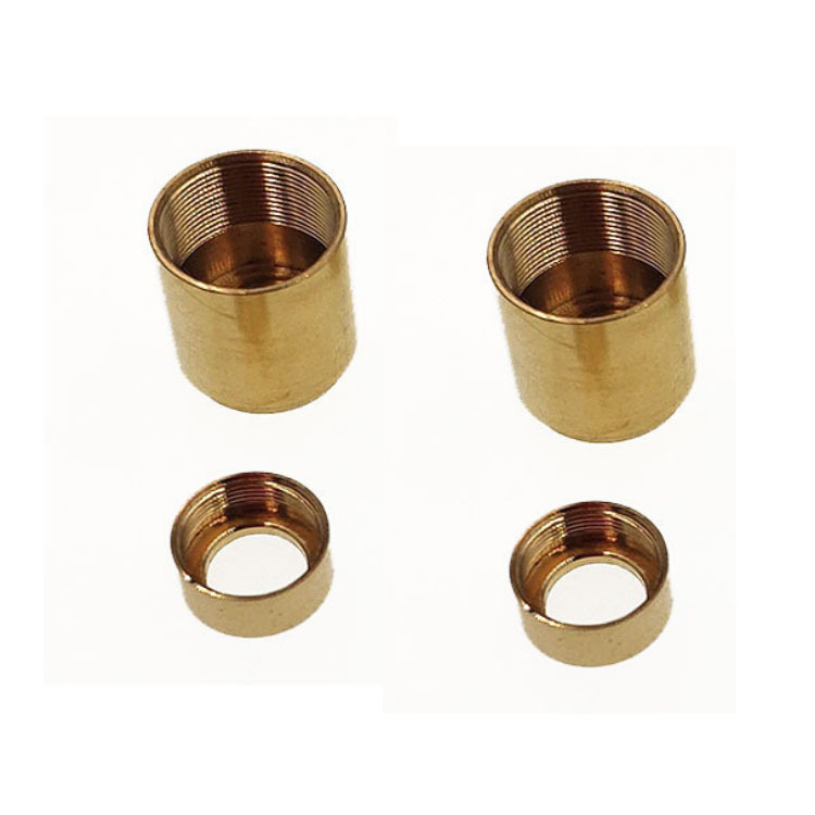 工厂订做不锈钢开槽轴套 紫铜马达轴套 滚花轴套带牙轴套