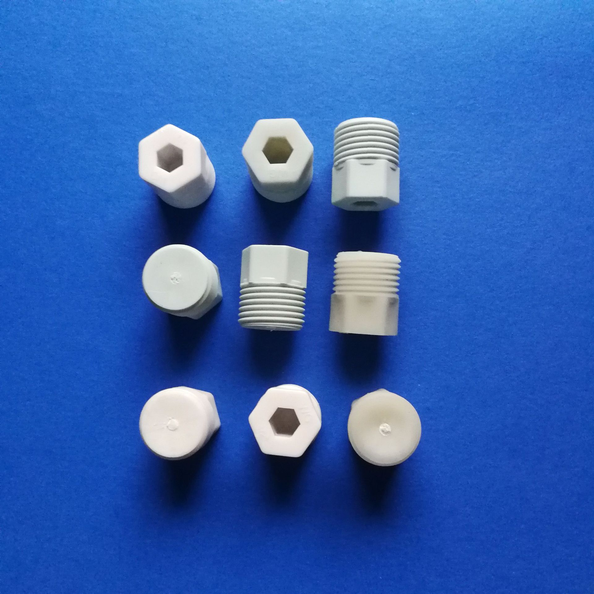 厂销内外六角塑料外丝堵头4分6分冷热水管堵塞头闷头高硬高韧尼龙