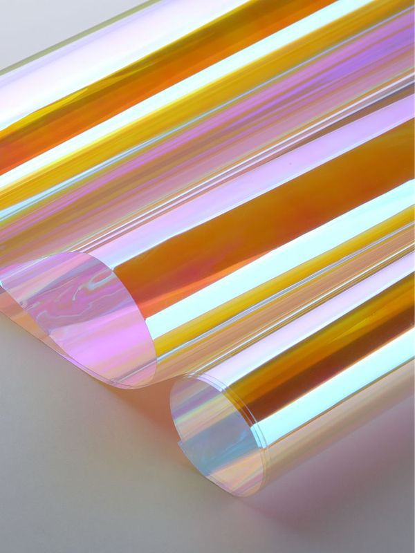 炫彩玻璃贴膜七彩镭射纸滴胶摄影幻彩贴纸背胶透明彩虹膜星空彩色