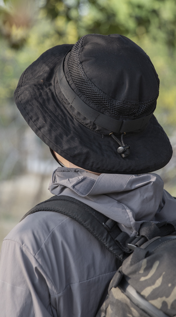 春夏季户外特种兵迷彩奔尼帽男圆边遮阳防晒钓鱼帽军迷战术军训帽