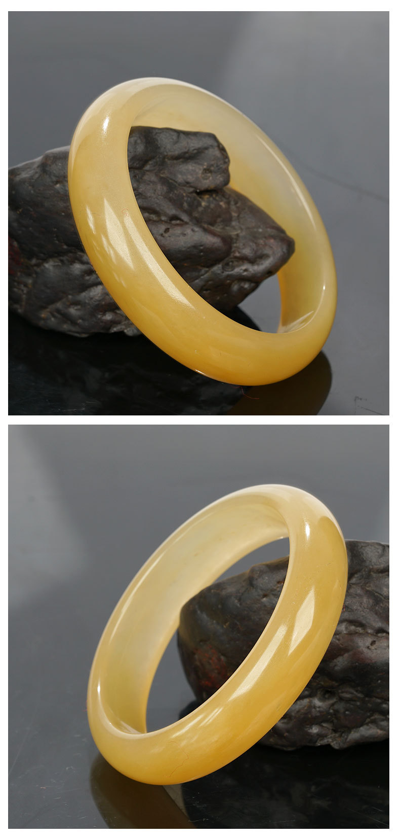 新疆天然玉石戈壁精品手镯正品新款精品乌尔禾金丝玉红手镯 2