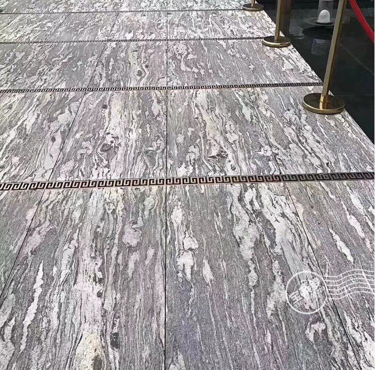 深灰色石材 浪淘沙拉槽面 浪淘沙自然面 流水面