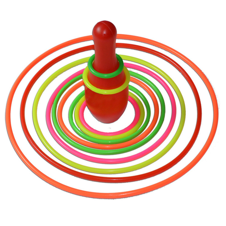 夜市摆地摊专用实心套圈圈加粗塑料圈投掷游戏套圈圈玩具批发