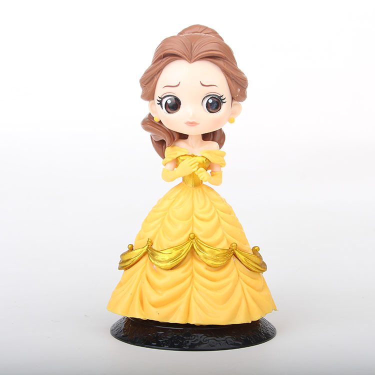 蛋糕装饰大头公主艾莎安娜美人鱼白雪公主15cm手办公仔玩模型摆件