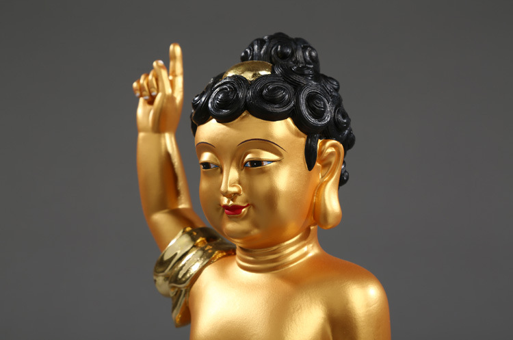批发九龙浴佛浴佛太子佛佛像摆件树脂浴佛节用品释迦牟尼太子佛像