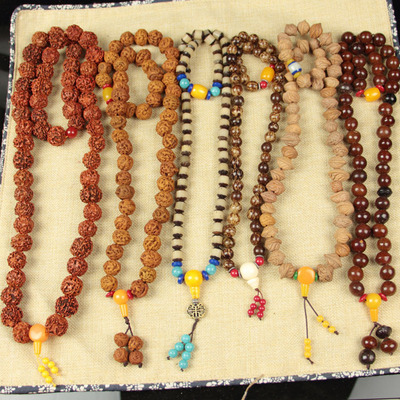 54颗菩提系列 天然菩提佛珠项链 金刚 花菩提根 桶珠 10元模式