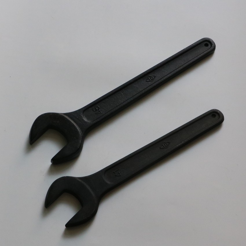重型整体锻压发黑单头呆扳手加力省力单头开口扳手五金批发