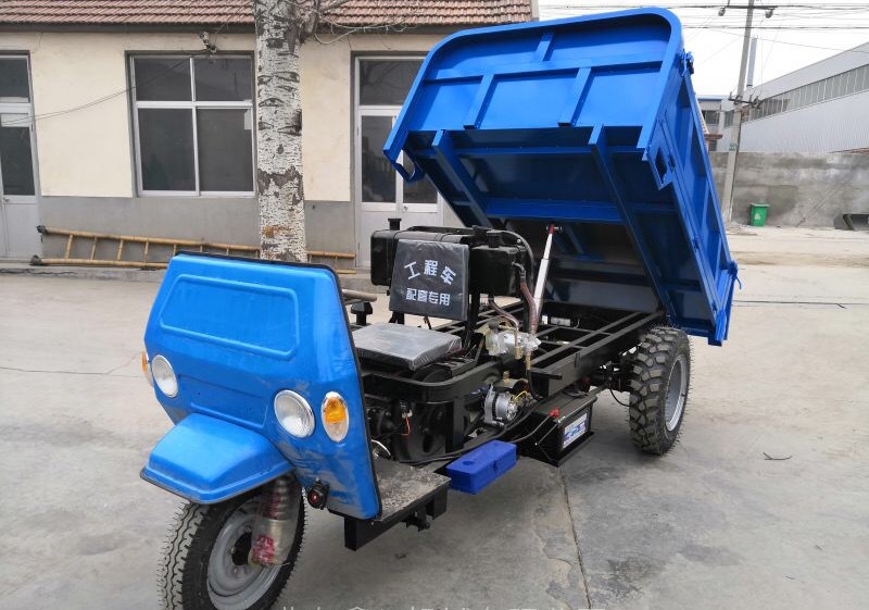 厂家热销后双排轮农用三轮车 加重时风后桥工程车 电启动自卸