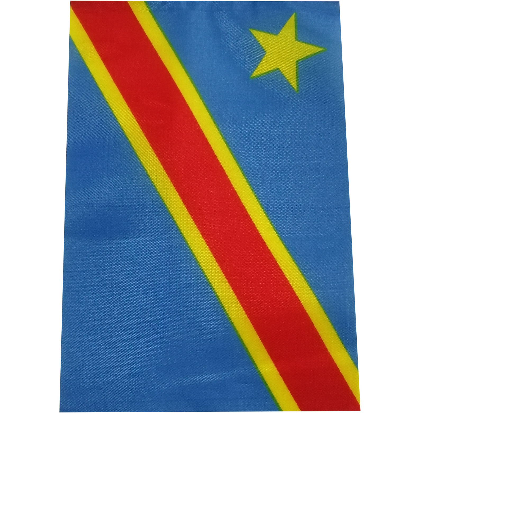 刚果金国旗旗帜手摇旗双面印刷涤纶布料塑料杆可来样订做厂家直销